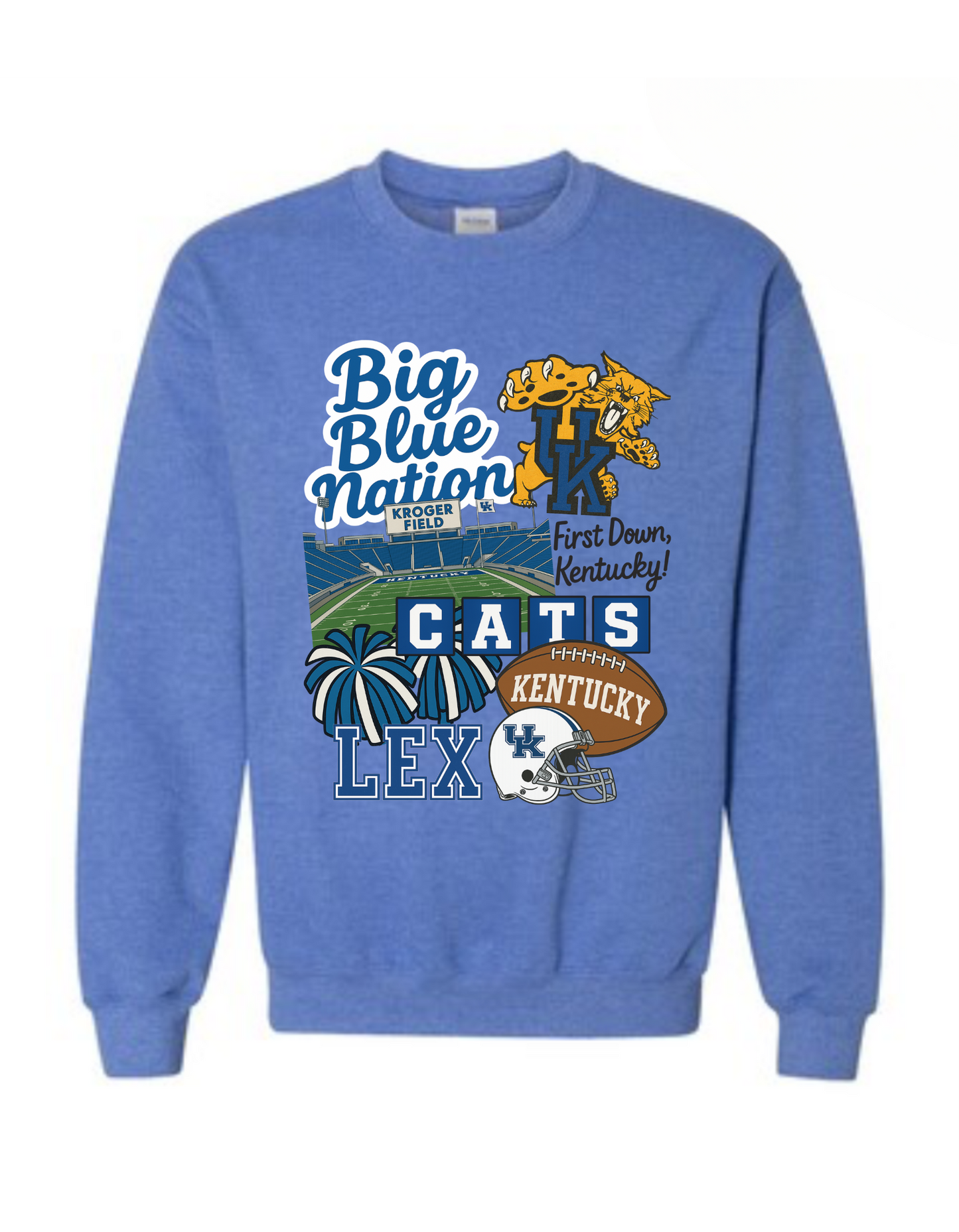 ADULT Big Blue Nation Collage Crew
