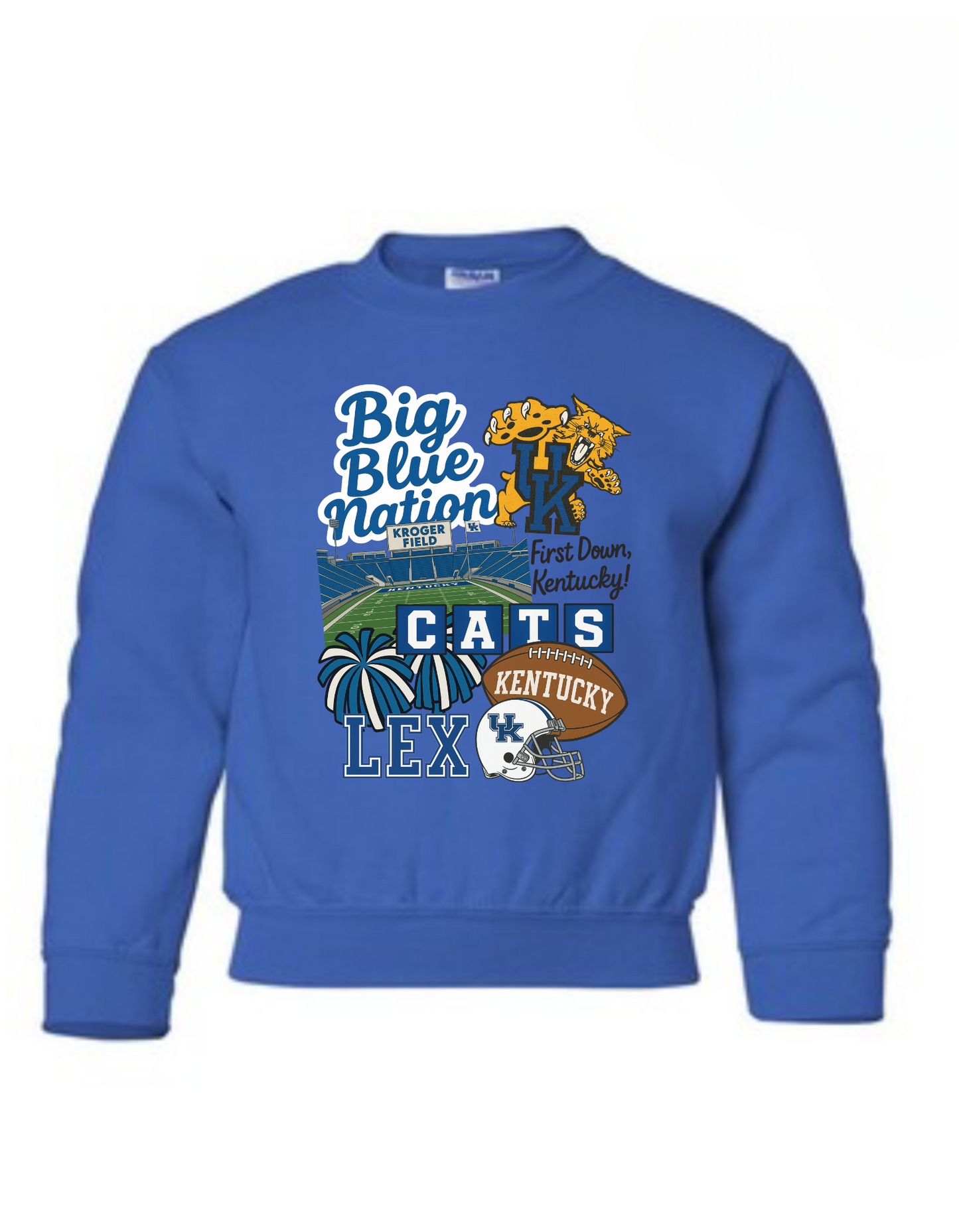 YOUTH Big Blue Nation Crewneck (Gildan)