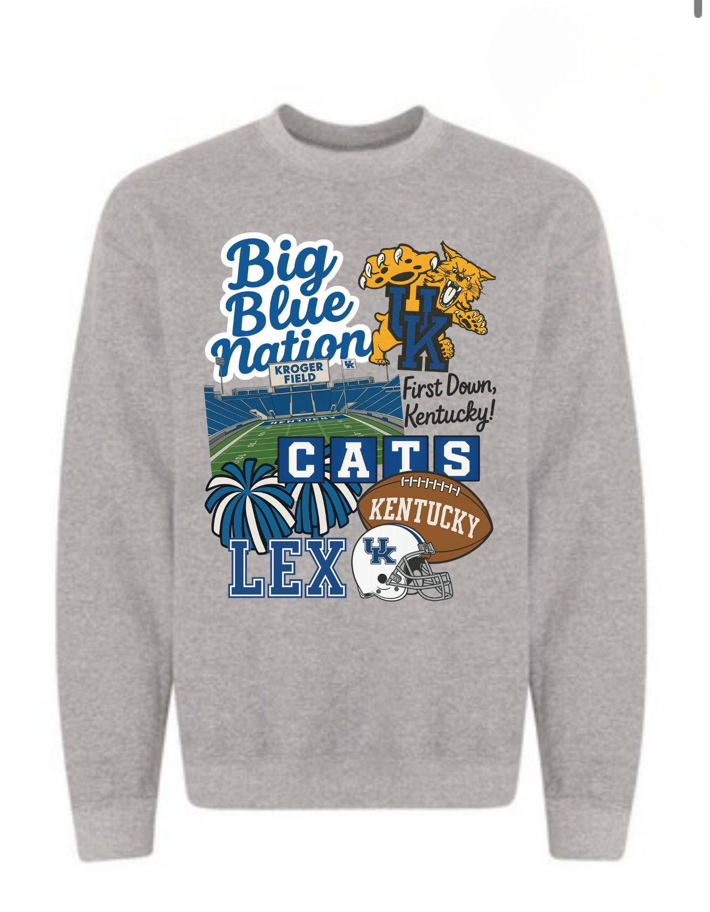 ADULT Big Blue Nation Collage Crew