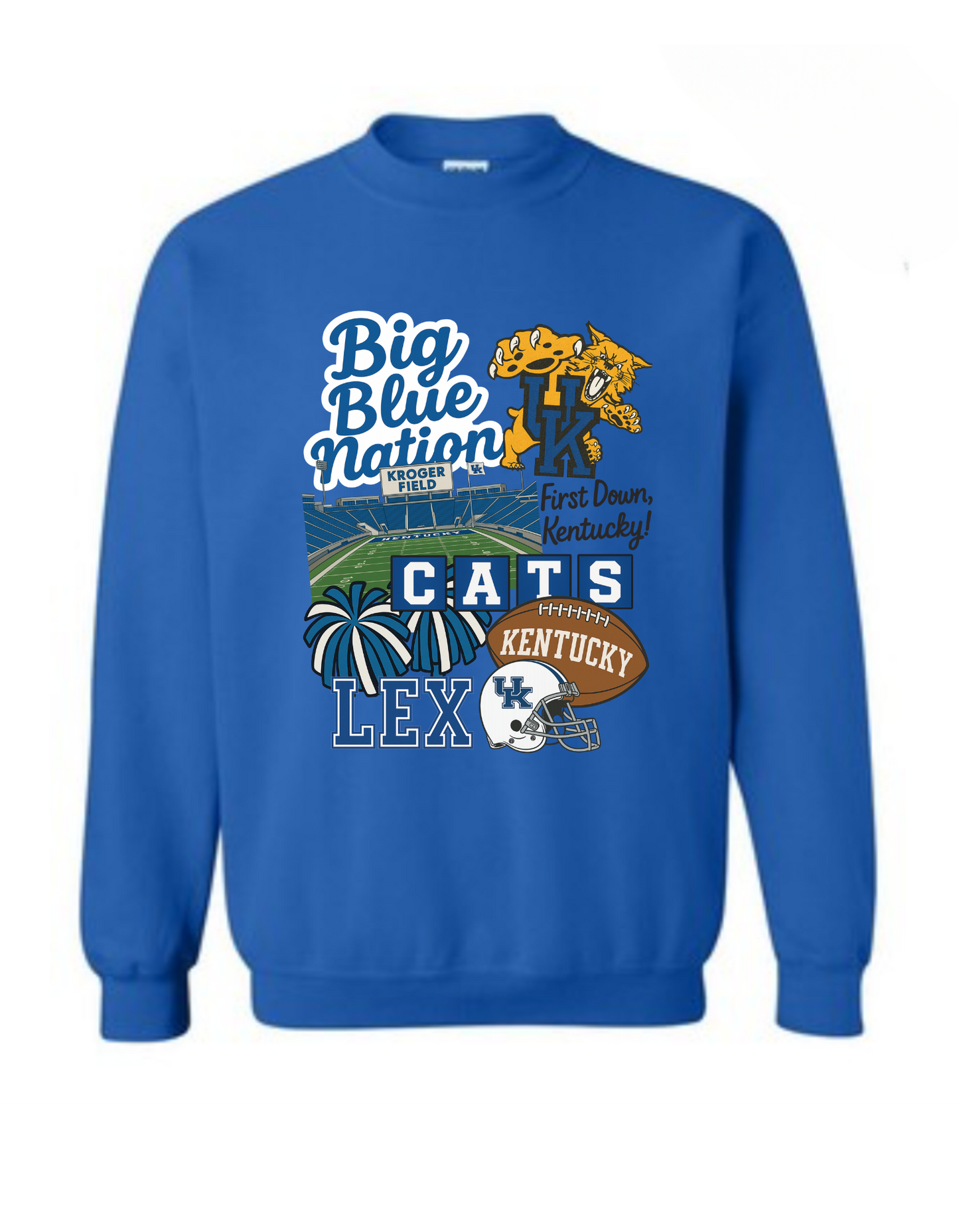 ADULT Big Blue Nation Collage Crew