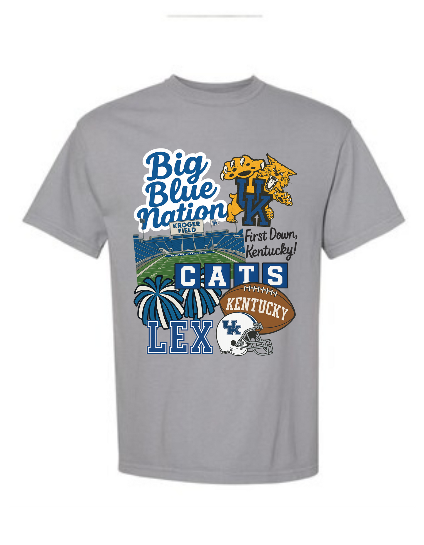 Adult Big Blue Nation Collage (COMFORT COLORS)