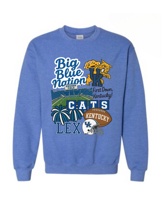 ADULT Big Blue Nation Collage Crew