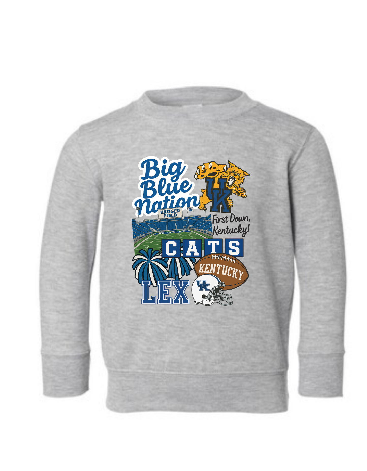 TODDLER Big Blue Nation Collage Crew (Rabbit Skins)